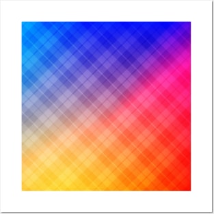 Cute colorful plaid pattern Posters and Art